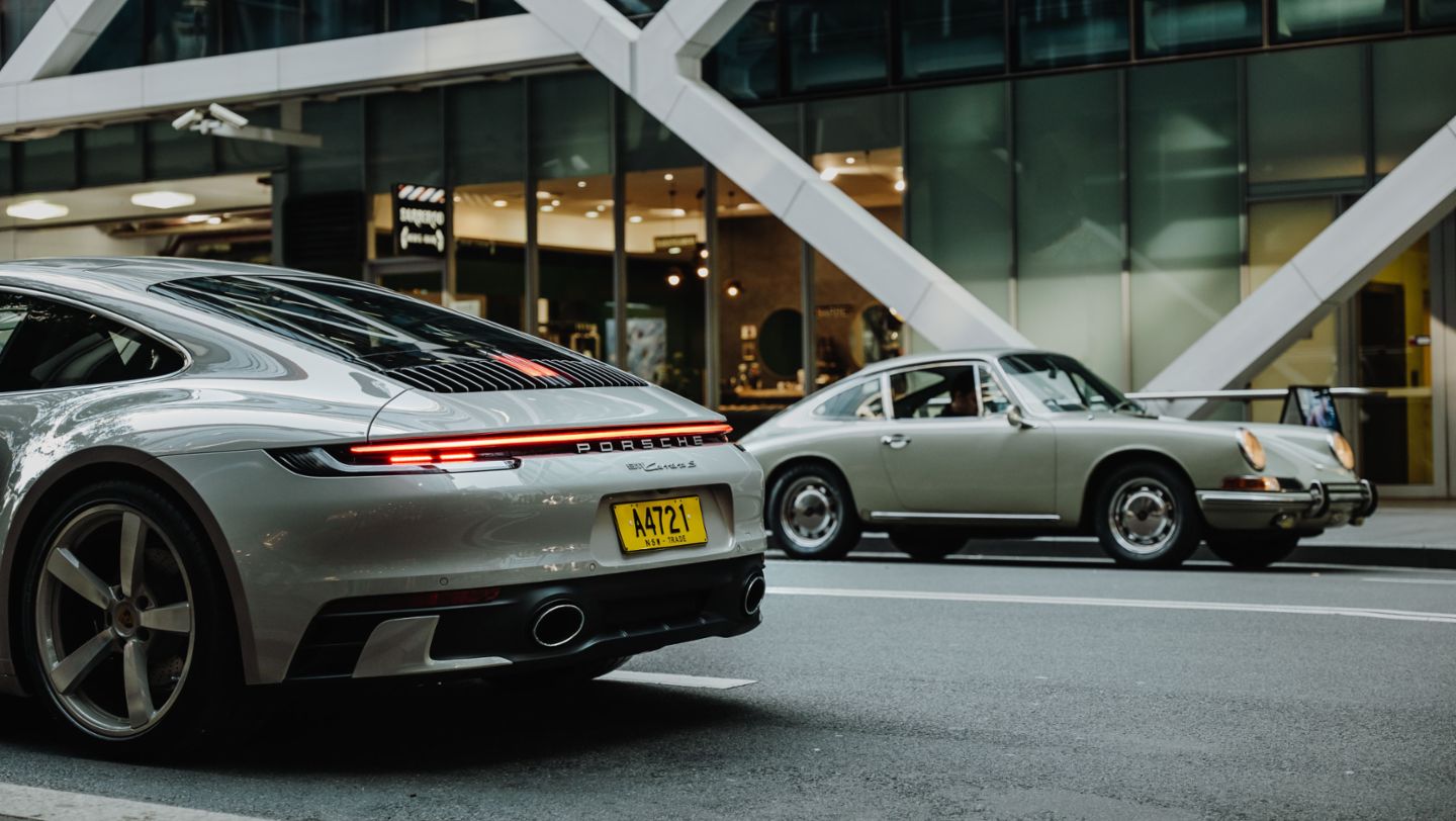911 Carrera S, 911 von 1965, Sydney, Australien, 2020, Porsche AG
